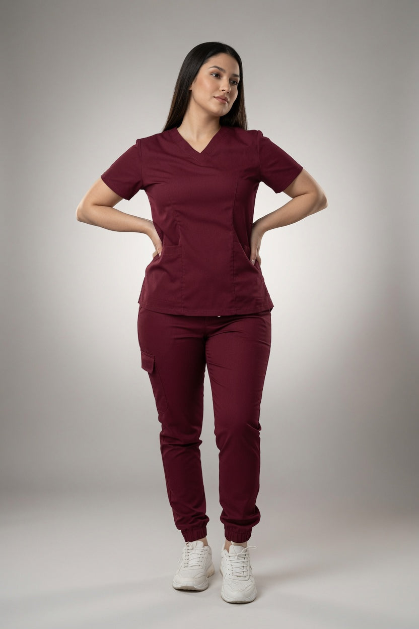 Set Vino Antifluido con Cuello V y Jogger
