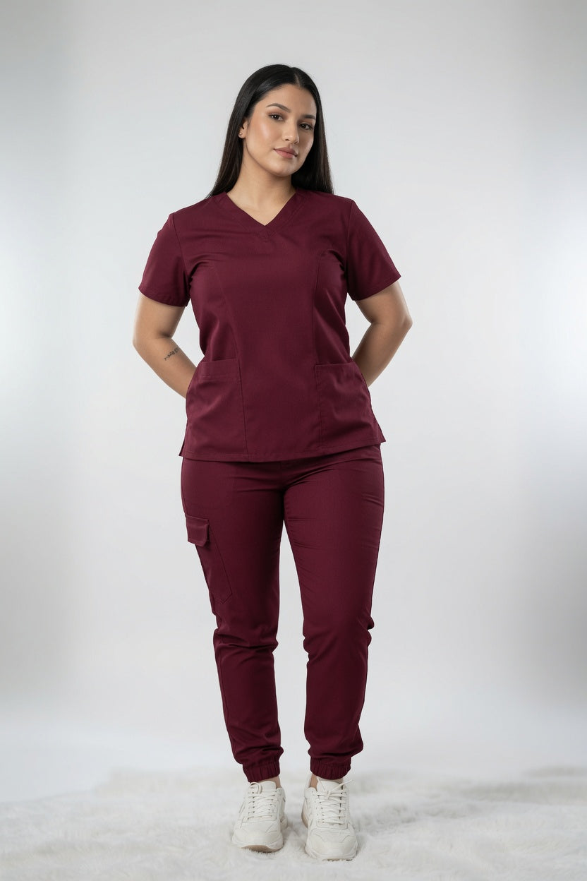 Set Vino Antifluido con Cuello V y Jogger